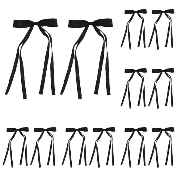 2pcs Hair Clips For Women Tassel Ribbon Bowknot Hair Clips With Long Tail Women Hair Clip For Girl Solid Hair Clips Long Hair Accessories Barrettes Hair Clips With Bow Girls Hair Barrettes Hair