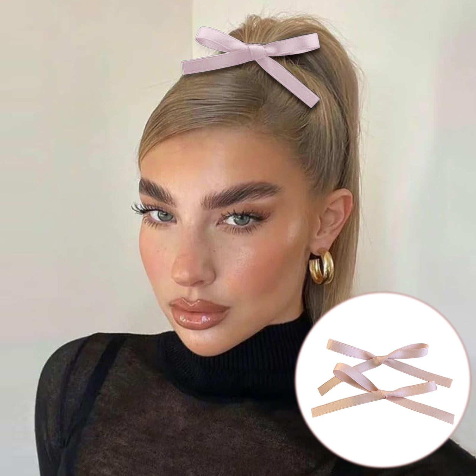 2pcs Hair Clips For Women Tassel Ribbon Bowknot Hair Clips With Long