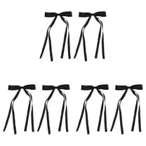 2pcs Hair Clips For Women Tassel Ribbon Bowknot Hair Clips With Long Tail Women Hair Clip For Girl Solid Hair Clips Long Hair Accessories Barrettes Hair Clips With Bow Hair for Little Girls