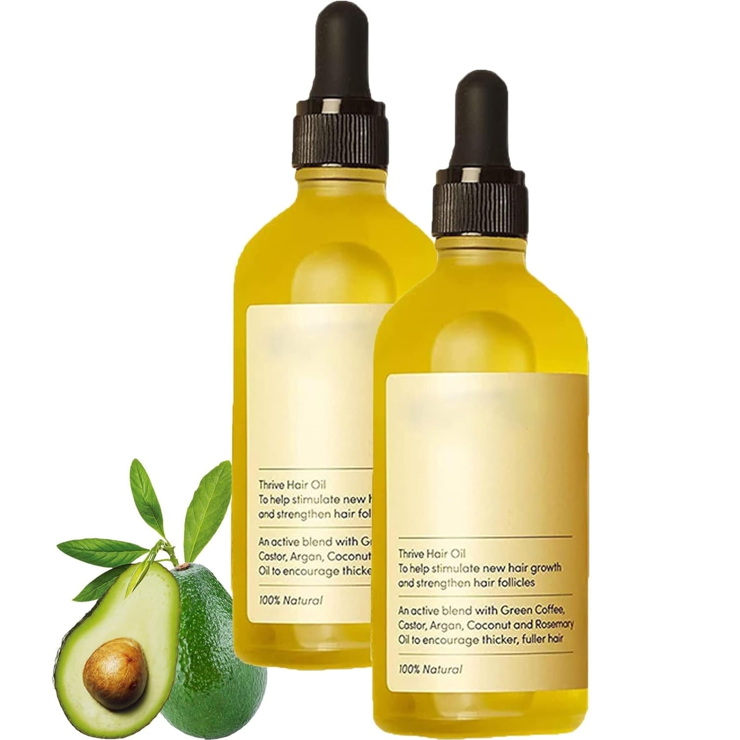 2pcs Hair Growth Oil, Natural Hair Oil Growth, Veganic Natural Hair