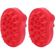 2pcs Hair Scalp Brush, Manual Soft Silicone Massage Scalp Scalp Scrubber Head Massager for Men, Women and Kids