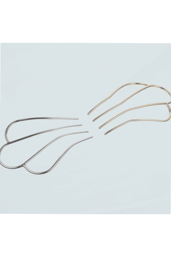 2pcs Hairpin Metal Chop Sticks Metal Chopsticks Korean Womens Hair Clips 4 Prong Hair Girls Hair Hair Chopstick Vintage Hair Stick Vintage Hair Pin Girls Hair Stick Fork