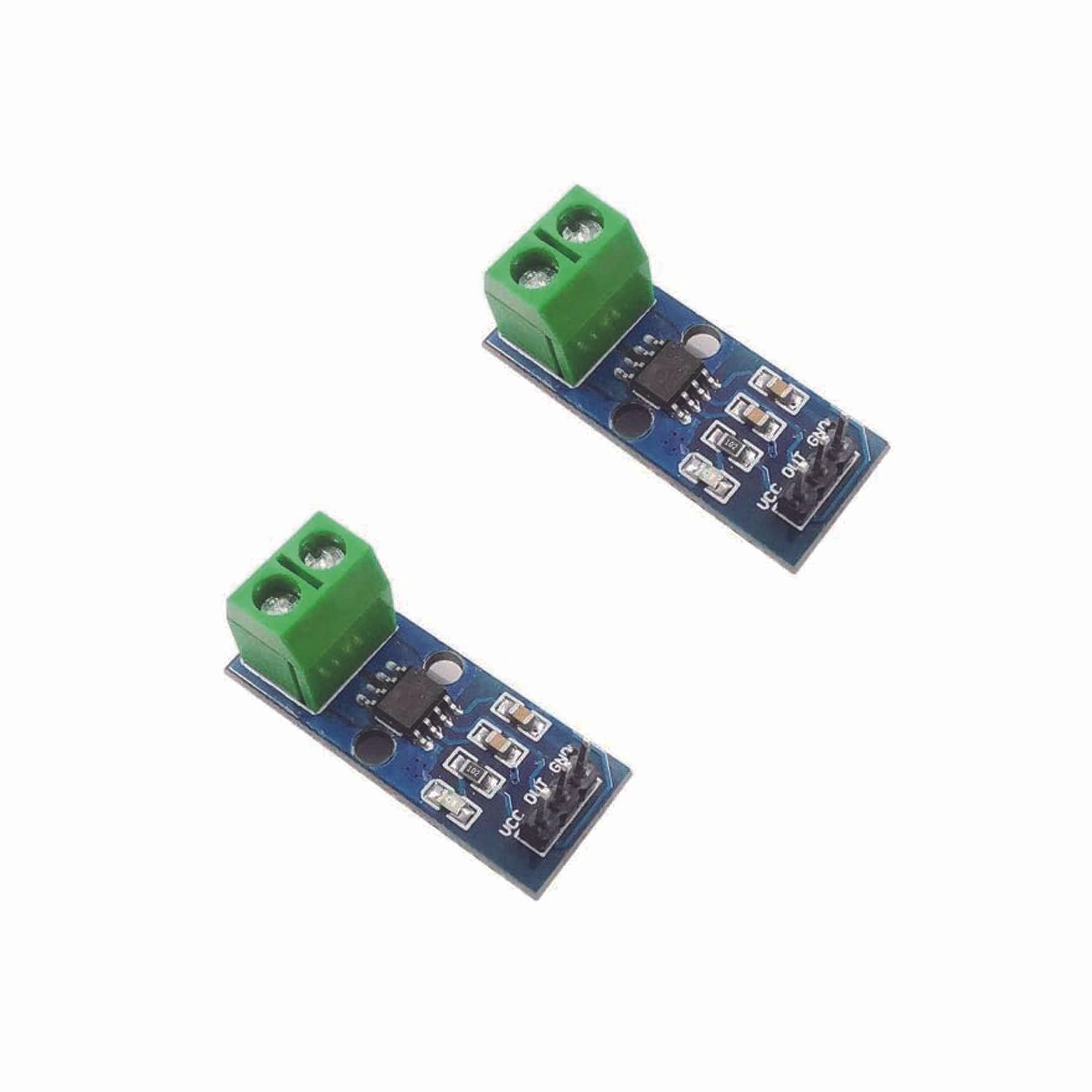 2pcs Hall Effect Current Sensor Ac Detector Module With Overcurrent ...