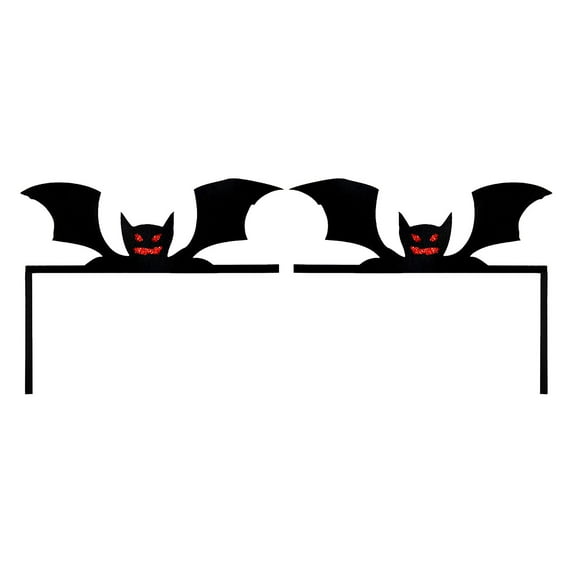 2pcs Halloween Door Frame Decoration Set, Glitter Gothic Happy Halloween Wall Art Decor Halloween Corner Sign Bathroom Decor for Indoor Outdoor Door Window
