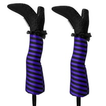 2Pcs Halloween Ground Stakes Realistic Witch Prop Outdoor Decorative Yard Patio Party Decoration Durable Weather-