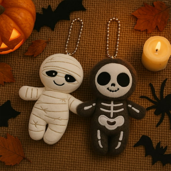 2pcs Halloween Plush Animals Toy, Plush Doll, Perfect for Halloween, Easter, Birthdays, and Other Occasions (4.7-inch)