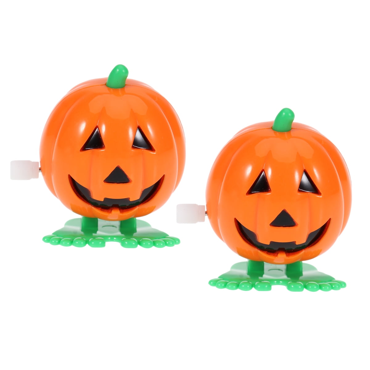 2pcs Halloween Wind up Toys Walking Jumping Props Pumpkin Clockwork Toy