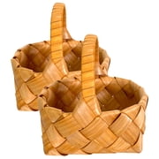 2pcs Hand Woven Flower Baskets Flower Gift Basket Flower Arragement Baskets