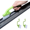 thumbnail image 1 of 2pcs Hand-held Groove Gap Cleaning Tools Door Window Track Kitchen Cleaning Brushes(Green), 1 of 5