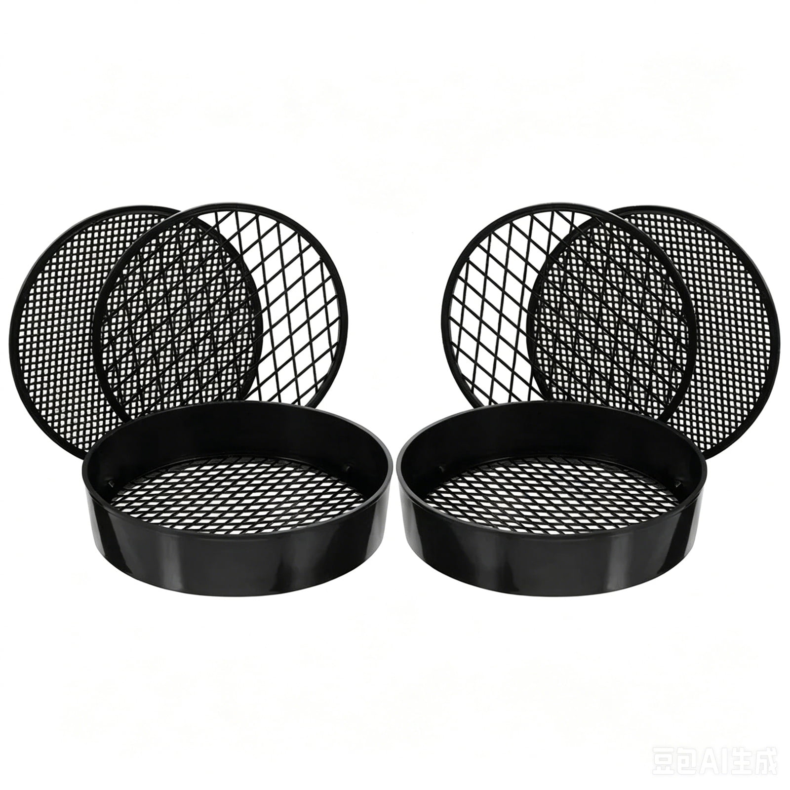 2pcs Handheld Plastic Sieve Set with Fine Mesh and Durable Frame for ...