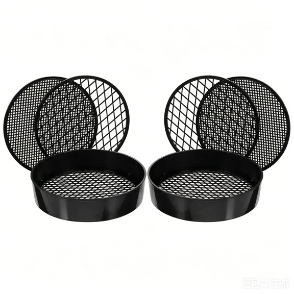 2pcs Handheld Plastic Sieve Set with Fine Mesh and Durable Frame for Household Kitchen and Garden Use Multipurpose Strainer Tool