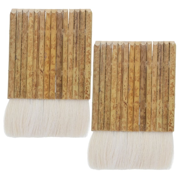 CIMAXIC Ergonomic Bamboo Handle Soft Bristles Versatile Art Brushes 2Pcs