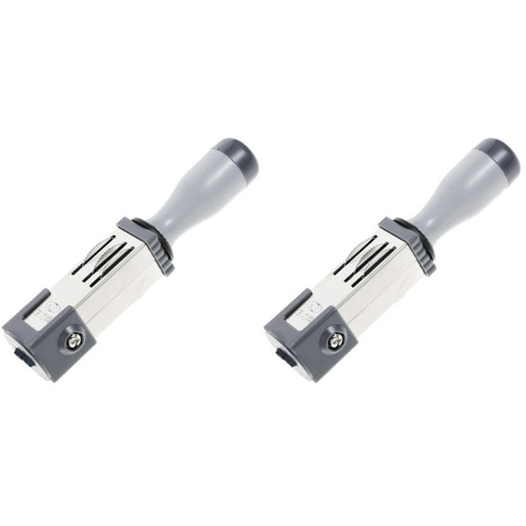 2pcs Multi-Use Handheld Date Rolling Stamp with Handle, Time and File Marking Stamp for Office and Home Use