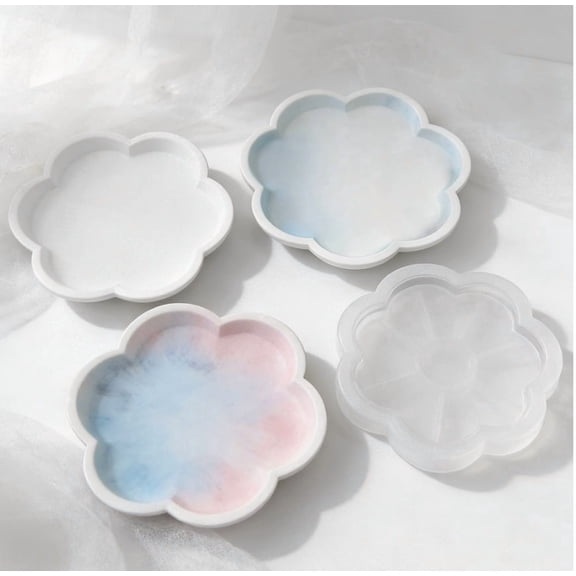 2pcs Handmade Silicone Coaster Mold - DIY Personalized Coasters for Unique Home Decor and Gifts