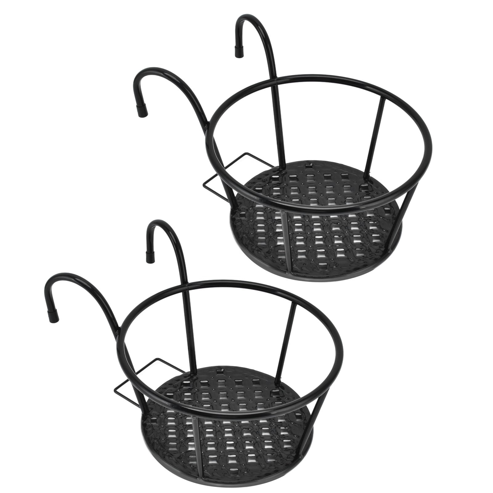 2pcs Hanging Railing Planters Outdoor Balcony Hanging Planters Iron Art ...