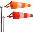 thumbnail image 1 of 2pcs Hanging Reflective Windsock Flags for Outside Rip Stop Airport Windsocks Measurement Sock Bag Outdoor Heavy Duty 24in Wind Direction Indicators for Yard( Pole NOT included ), 1 of 6