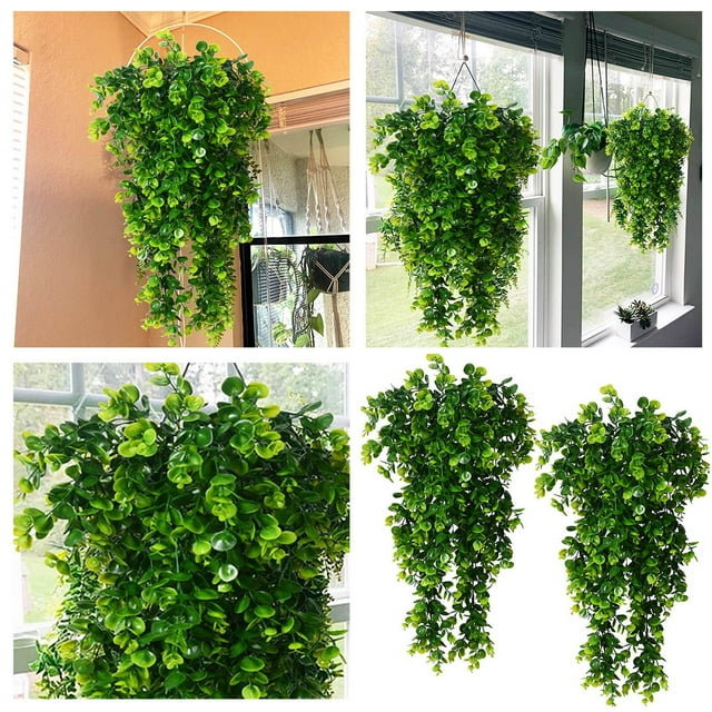 2pcs Hanging Hanging Vine For Wall Room Indoor Outdoor Decoration (No