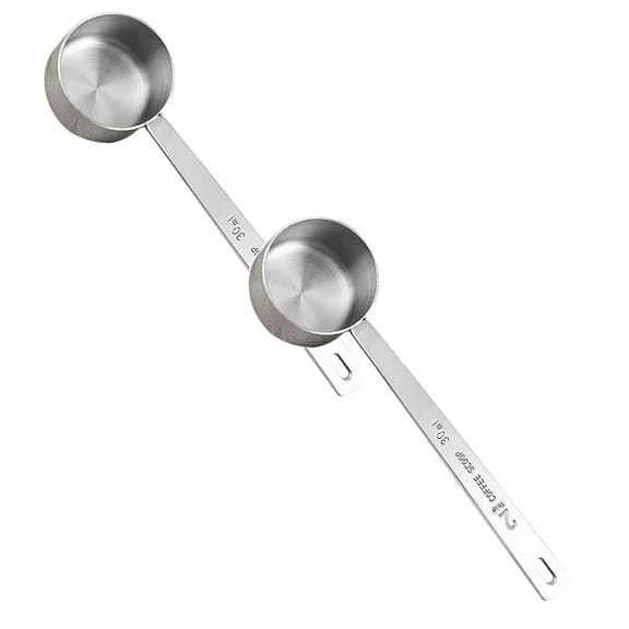 2pcs Harlik Stainless Steel Coffee Scoop, 1-Tbsp Measuring Spoon for Espresso & Grounds - Tableware