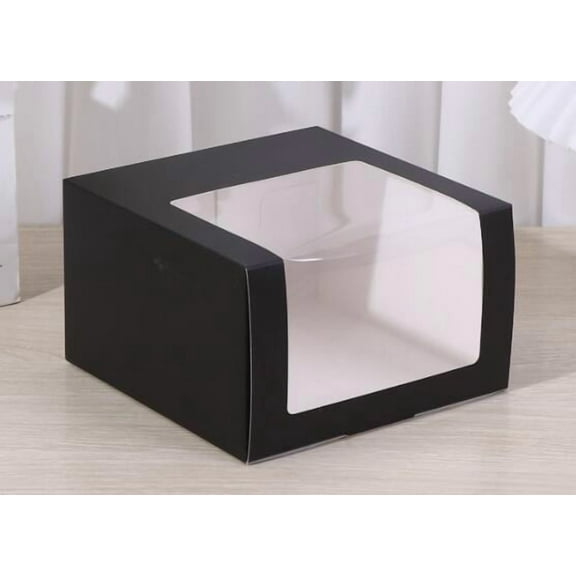 2pcs Hat Packaging Box with Window Square Paper Fold Hat Box Clear Hat Display Case Travel Hat Box for Baseball Cap Storage