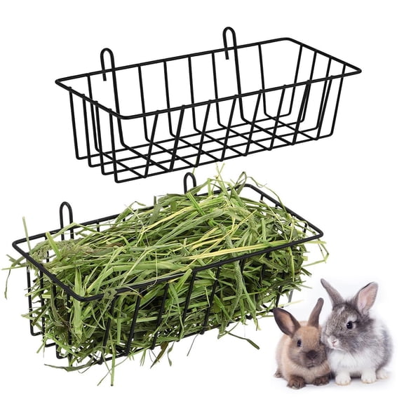 2pcs Hay Feeder Rabbit Cage Hay Holder, Metal Cage Food Supplies Storage Racks, Decorative Pets Guinea Animal Bunnies Container