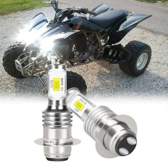 2pcs Headlight For Yamaha YFZ450 YFZ450R Raptor 700 700r LED Lights Bulb 6000K