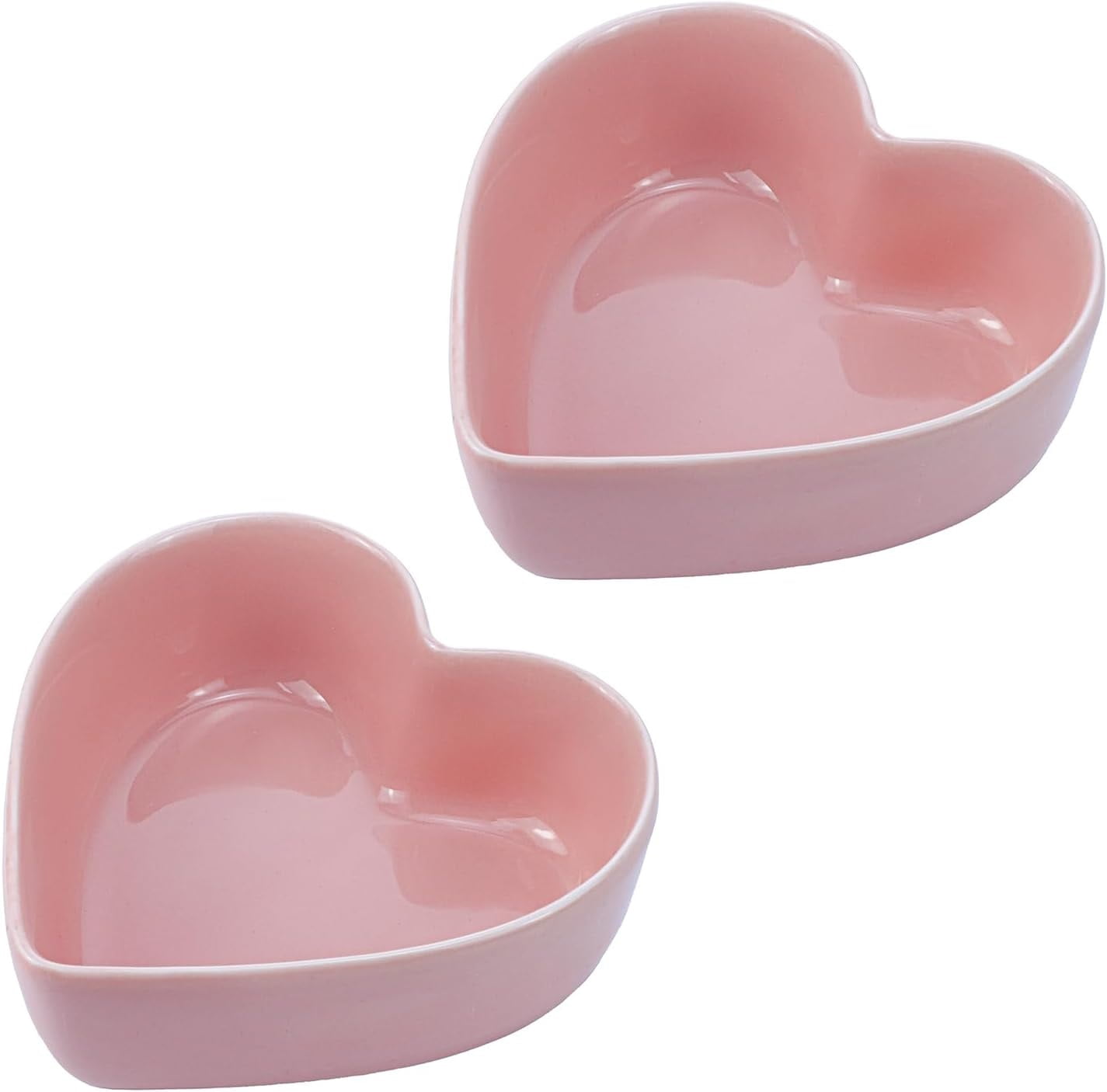 2pcs Heart-Shaped Bowls for Salad Soup Snack Dessert Household Cooking Bowls for Home Kitchen