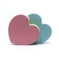 thumbnail image 1 of 2pcs Heart-shaped  Posted Self-Adhesive Paper Notes Facilitated Stickers Notepads (Random Color), 1 of 6
