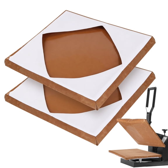 2pcs Heat Press Platen Wrap Cover, 15" x 15" Teflon Sheets, Non-Stick Heat Resistant Protector for Sublimation Heat Pressing Machine Plate