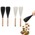 thumbnail image 1 of 2pcs Heat-Resistant Non-Stick Cooking Spoon Set with Wooden Handle, Easter Gifts, Safe Kitchen Utensil for Mixing, Serving and Scraping, Durable Multi-Use Tool for Home Kitchen Cooking, 12*3in, White, 1 of 6