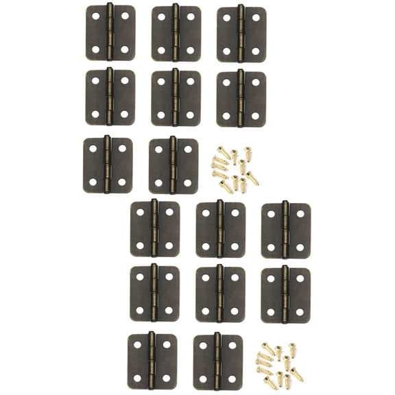 2pcs Heavy Duty Automatic Self Closing Spring Hinges Stainless Steel Hinge for Jewel Case (Bronze, 20pcs Hinge+80pcs Screws)