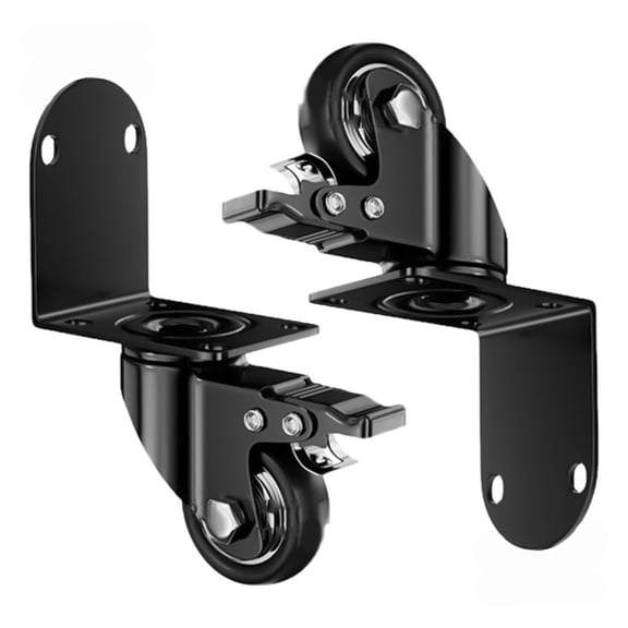 2pcs Heavy Duty Casters Wheel 360 Degree Rotation with Corner Easy Furniture Casters set for Desks