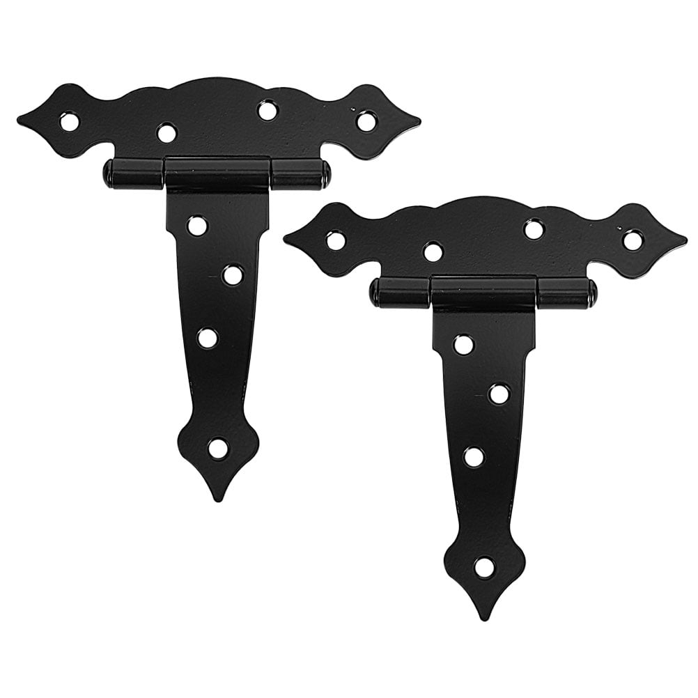 2pcs Heavy Duty Gate Hinges T Post Hinges Wooden Fences Barn Hinges for Doors (Screws Included