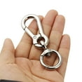 thumbnail image 1 of 2pcs Heavy Duty Metal Keychain, Zinc Alloy Key Chain with Keyring Quick Release Carabiner Clips Keyring Holder Organizer Car Key Finder Hook Keys Clip for Men Women(Silver), 1 of 5