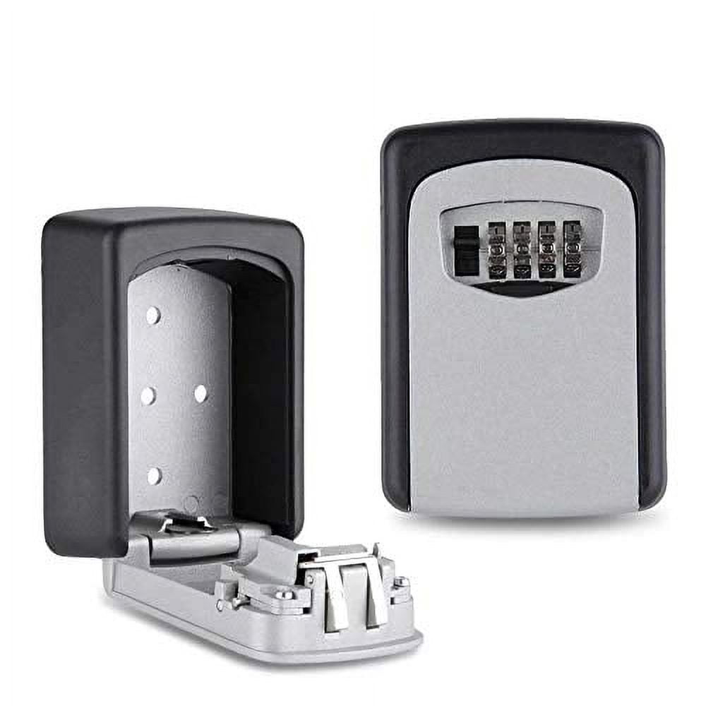 2pcs Heavy Duty Wall Mount Metal Lock Box 4 digit Combination Key