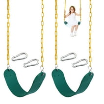 2pcs Heavy Duty swing outdoor child eva soft board u-swing garden swing, with adjustable metal chains to 60", capacity up to 660lbs/300kg,for children and adults elastic swing seat