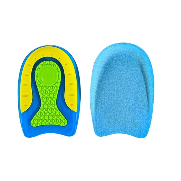 2pcs Heel Pain Relief Cushion Pad With Pu Gel Heel Cup For Anti-Spurs, Shock-Absorbing Insole For Sports Shoes（S+L）