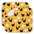 thumbnail image 1 of 2pcs Hen and Egg Illustration Drying Mat, Super Absorbent Microfiber Dish Drying Pad, 3-Layer Heat Resistant for Countertop, Vintage Farm Theme, 1 of 6