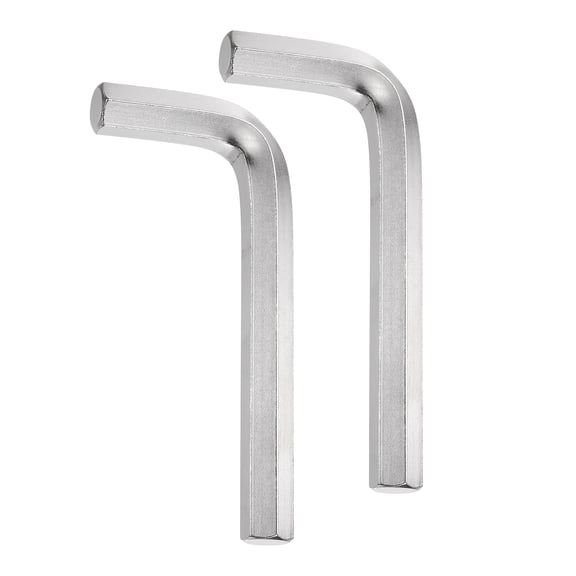 2pcs Hex Key Wrench 17mm L-Shape Hexagon Metric Wrenches Silver
