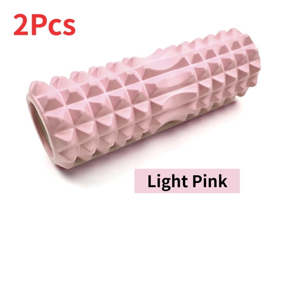 2pcs High-Density Deep Tissue Foam Roller Suitable for Yoga & Muscle Massage - Heavy-Duty Self-Massage with Raised Nodes, Ergonomic Design for Post-Workout Recovery, Flexibility Training