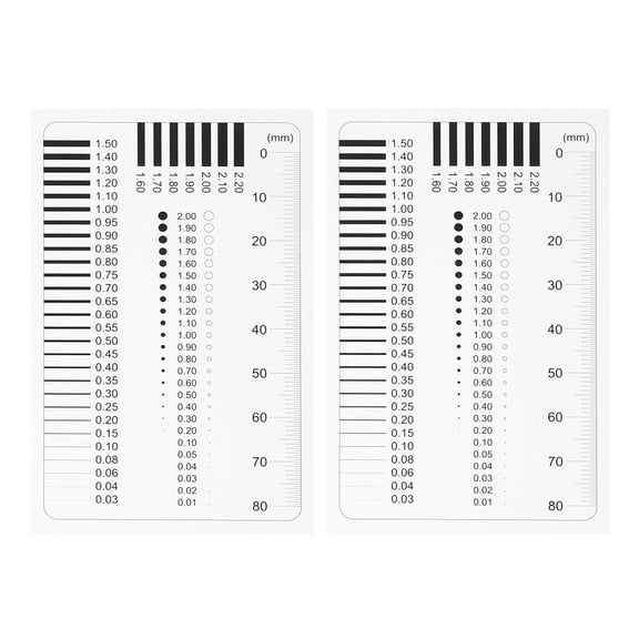 ibasenice 2Pcs Edge Ruler Plastic Measurement Tool Multi Flaw Detection Device for Professionals Inspection Tools