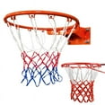 thumbnail image 1 of 2pcs High Quality Durable Standard Size Nylon Thread Sports Basketball Hoop Mesh Net Backboard Rim Ball Pum, 1 of 5