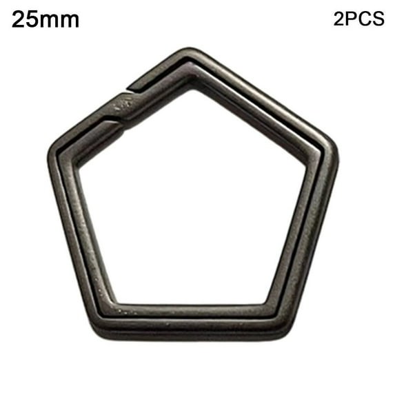 2pcs High Quality Man Car Keychain Titanium Alloy Super Lightweight Titanium Alloy KeyRings Pendant Keychains Buckle Key Rings 25MM PENTAGON