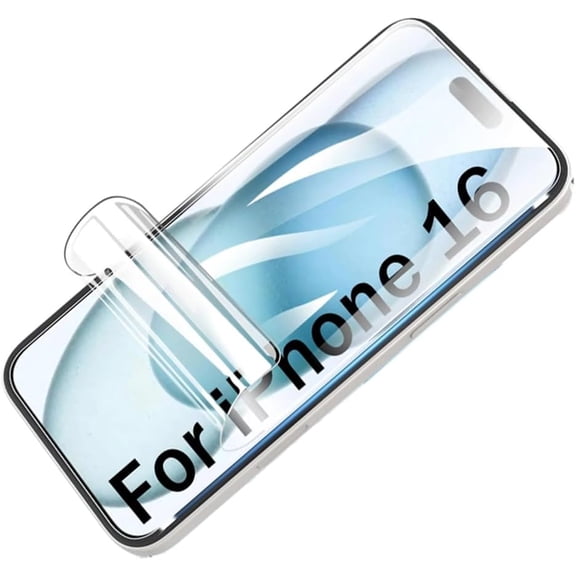 2pcs High Sensitive Hydrogel film for iPhone 16 Pro 5G 6.3" 2024 Transparent Soft TPU Screen Protector Self-Healing, Ultra-Thin, Explosion-Proof, Fingerprint Unlock