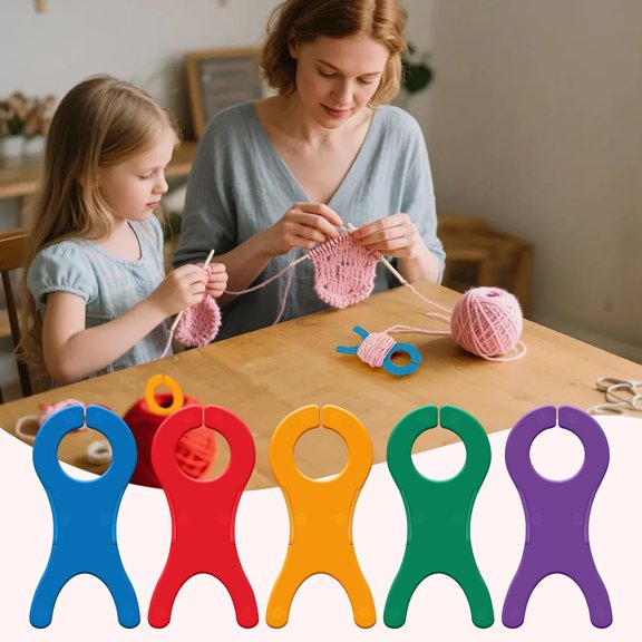 2pcs Holder Winder,Dual-Function Thread Anti-String Twine And Cord Management Large Yarn Bobbins Spool Thread Knitting Sewing Organizer Knitting,Crocheting,Crochet Bobbin Threads Matched,Random color