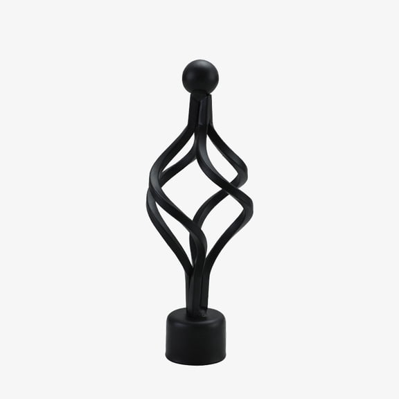 2pcs Hollow Out Iron Curtain Rods Ends Caps Curtain Accessories Replacement Roman Curtain Rod Head Home Decoration