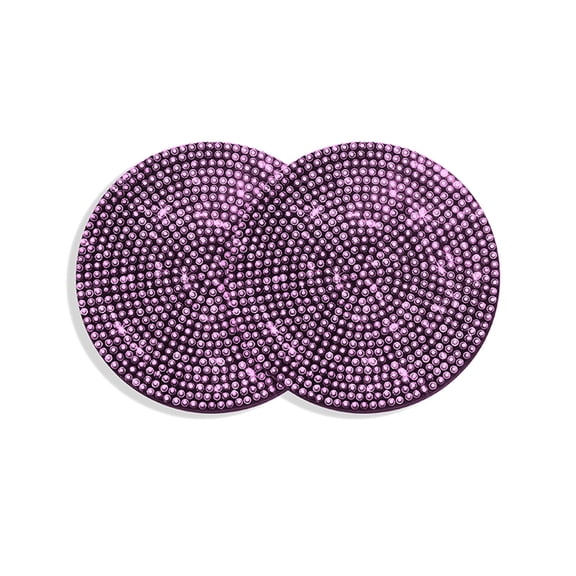 2pcs Home Auto Car Crystal Water Coaster Cup Holder Anti-slip Mat Interior Accessories Decoration