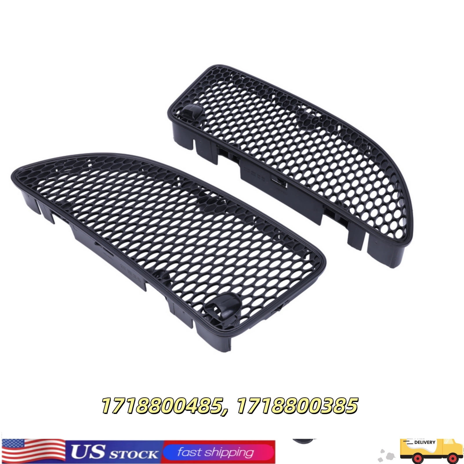 HUONA Hood Air Vent Grille Covers Compatible for Mercedes-Benz SLK280 SLK350 2005-2008 Plastic Replacement Part 1718800485 1718800385 2 Pcs