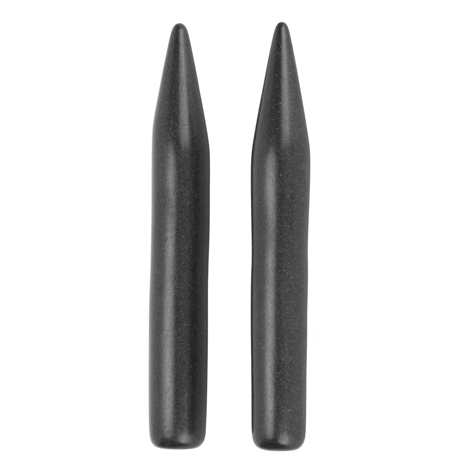 2pcs Hot Massage Stones Acupoint Massage Stones Black Polished Pain ...