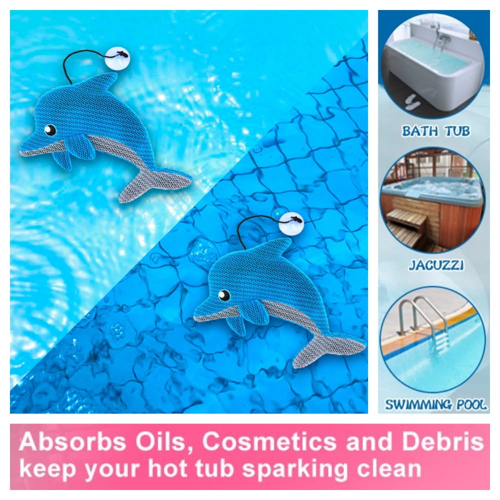 2pcs Hot Tub Scum Absorber Reusable Hot Tub Oil Absorbing Sponges for