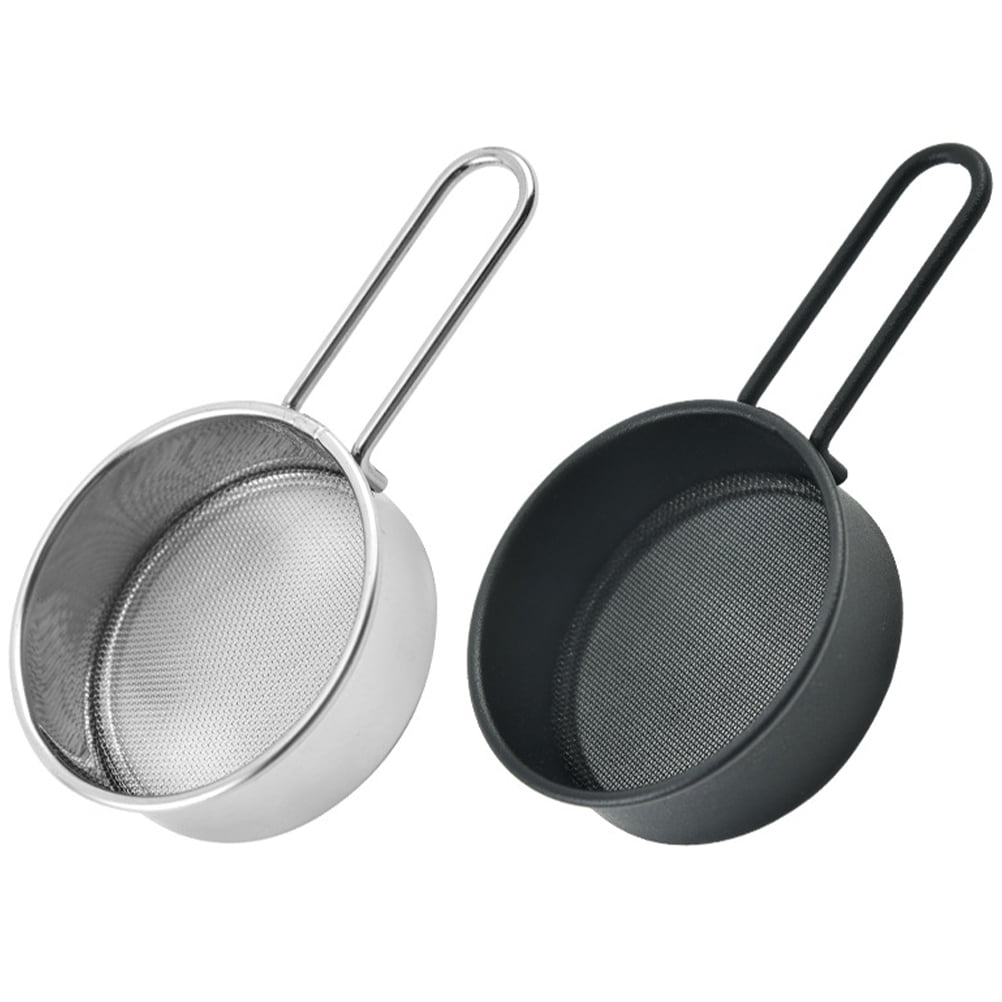 2pcs Household Baking Sieves Round Flour Sifter Stainless Steel